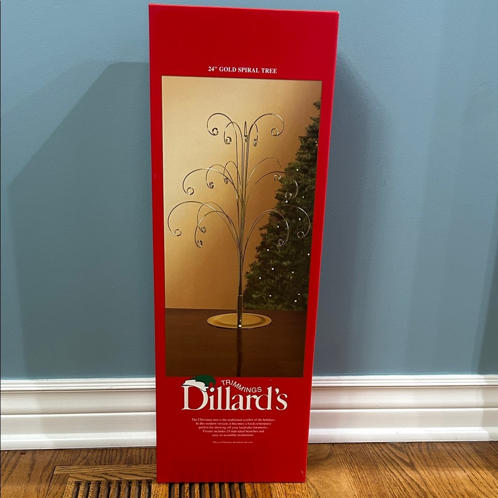 Dillard’s 24-inch Gold Spiral Holiday Tree - holds 15 ornaments